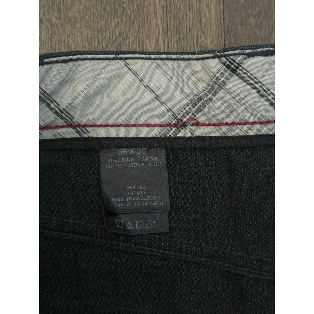 Kenneth Cole New York Mens Dark Grey Dress Pants Size 36X30 Cotton Blend Pockets